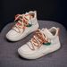 Korean Version High Top White Autumn New Student Casual For Women Thick Soled Bread Shoes K8638_vogvips.com