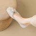 Pointed Rhinestone Single Shoes Women's Autumn Bow One Pedal Fairy Shoes Large Size_vogvips.com