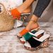 Cross-border Plus-size Wedge Women, 2025 Summer New Style, European And American Floral Design, Comfortable For The_vogvips.com