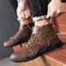 Men's Casual Shoes For Autumn And Winter With Fleece Warmth, Mid-Top Men's Shoes, Soft-Soled Octopus Shoes, Large Size 4_vogvips.com