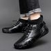 European Warm Series 2025 Autumn Winter New Martin Trendy Casual High-top Leather Men's Loafers Chinese Style Fleece-lined Cotton Shoes Short_vogvips.com