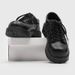 ShoeVault Sexy Black Chunky For Men Thick-Soled Height-Increasing Casual Leather Breathable Mesh Derby Shoes_vogvips.com