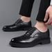 Men's shoes fall business formal leather shoes men Brock leather soft bottom breathable wedding groom shoes_vogvips.com