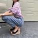 Women's Summer Fairy Style One-Strap Wedge Straw Woven Thick-Soled Waterproof Platform Simple Peep-Toe High Heel Roman_vogvips.com