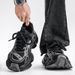 Men's Black Dad Shoes Soft Sole Non-Slip Height Increasing Running Sneakers For Student Outdoor Sports Walking Jogging Travel_vogvips.com