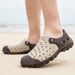 Summer Combination Sole Sandals, Color Blocking Trend, Breathable Hole Shoes, One Step Fashion Hollow Beach Shoes X3_vogvips.com