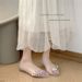 Fashionable And Simple French Retro Small Floral Pointed-toe Crystal Women, Hollow Jelly Shoes With Soft Soles For_vogvips.com