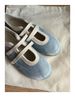 Cowhide Version Velcro Casual Sports Shoes For Women All Match Ballet Style Mary Jane Genuine Leather Red Flat Shoes Trendy_vogvips.com