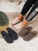 Men's Mules New Spring Retro Slip-On Casual Loafers Pu Upper Solid Color Fleece Cork Pattern Closed Toe Semi-Slip Flat Slippers With Adjustable Buckle_vogvips.com
