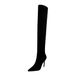315-6 European And American Fashion Simple Winter Women's Thin High Heel Suede Sexy Nightclub Slimming Over-the-Knee_vogvips.com