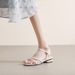 One-Strap 2023 Korean Style Simple French Strap Flat Casual Large Size Summer Sandals For Women_vogvips.com