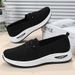 Women's Cross-border Women's Footwear Large Size Casual Fly-knit Breathable For Mothers Slip-on Lazy Cloth Shoes_vogvips.com