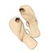 Square Gold Buckle Toe Post Sandals For Women 2025 Summer New Style Outdoor Simple Stunning Super Popular Low Heel_vogvips.com