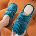 Winter Women, Non-Slip Thick Sole, 2024 New Plush Couple Home Warm Indoor Cotton Slippers For Men_vogvips.com