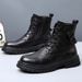 European Warm Series 2025 Winter New Genuine Leather High-top Martin Work Trendy Fleece-lined Warm Men's Boots Fashion_vogvips.com