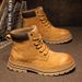 Putian High-Top Genuine Leather Martin Boots For Men, New Autumn Mid-Top British Style Yellow Boots, American Workwear_vogvips.com