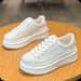 Genuine Leather Platform Thick Sole Height-Increasing White Shoes For Women, Shell Toe, 2026 Spring New Fashion_vogvips.com