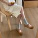 Leather Mary Jane For Women 2025 Summer New Flat Soft Sole Velcro Fashion Versatile Casual Shoes_vogvips.com