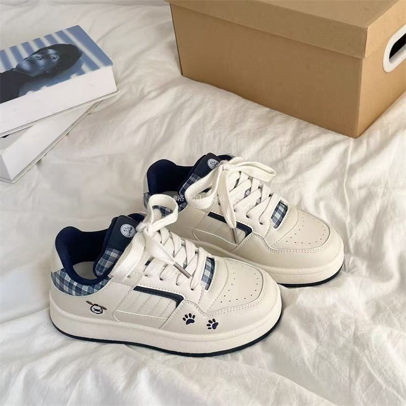 Korean-style Casual Sports Sneake For Women, 2025 New Spring And Autumn Thick-soled White Shoes, Niche Veatile_vogvips.com