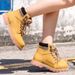 Outdoor Martin Boots Couple New Men's And Women's Shoes British Style High-top Casual Rhubarb Boots Breathable Trend Large Size Shoes_vogvips.com