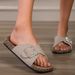 High-grade Soft Bottom Simple Stylish Flat Everything Temperament Comfortable Square Button Sandals_vogvips.com