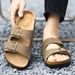 New Casual Flip-flops, Men's Outdoor Wooden Clogs, Trendy Anti-slip And Anti-odor Flip-flops_vogvips.com