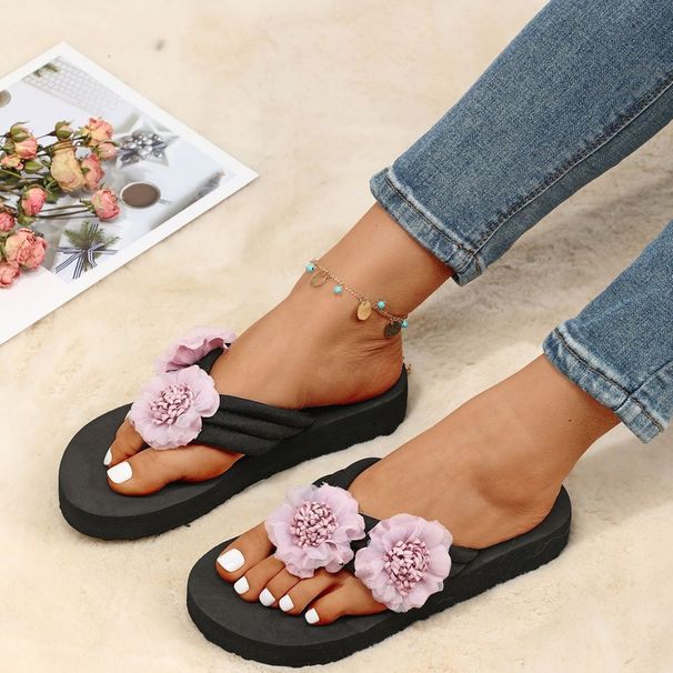 Women’s Shoes Summer New Style Flip Flops To Wear Outside Fashionable Online Celebrity Ladies Sandals Slippers Women Thick Bottom Large Size_vogvips.com