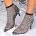 2026 European And American Sexy Pointed Toe Stiletto Large Size Fishnet Hollow Rhinestone Elastic Transparent Fashion_vogvips.com