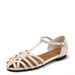 Cross-border Woven Hollow Flat-bottomed Closed-toe Sandals Women, Summer Outdoor Wear, 2026 New Model, Breathable,_vogvips.com