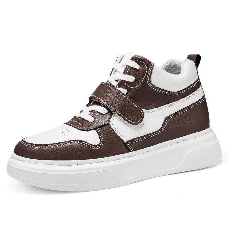 Invisible Inner Height Increase High-top Little White Couple Student Board Shoes Trendy Men's And Women's Shoes_vogvips.com