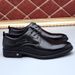 Euro Step 【】Business Formal Genuine Leather Casual Breathable Men's Brogue British Korean Style Groom Wedding Shoes_vogvips.com