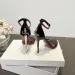 Glossy Patent Leather Open Toe Ankle Strap Heeled Sandals Unique Sword Shaped Gold Stiletto High Heels Red Printed_vogvips.com