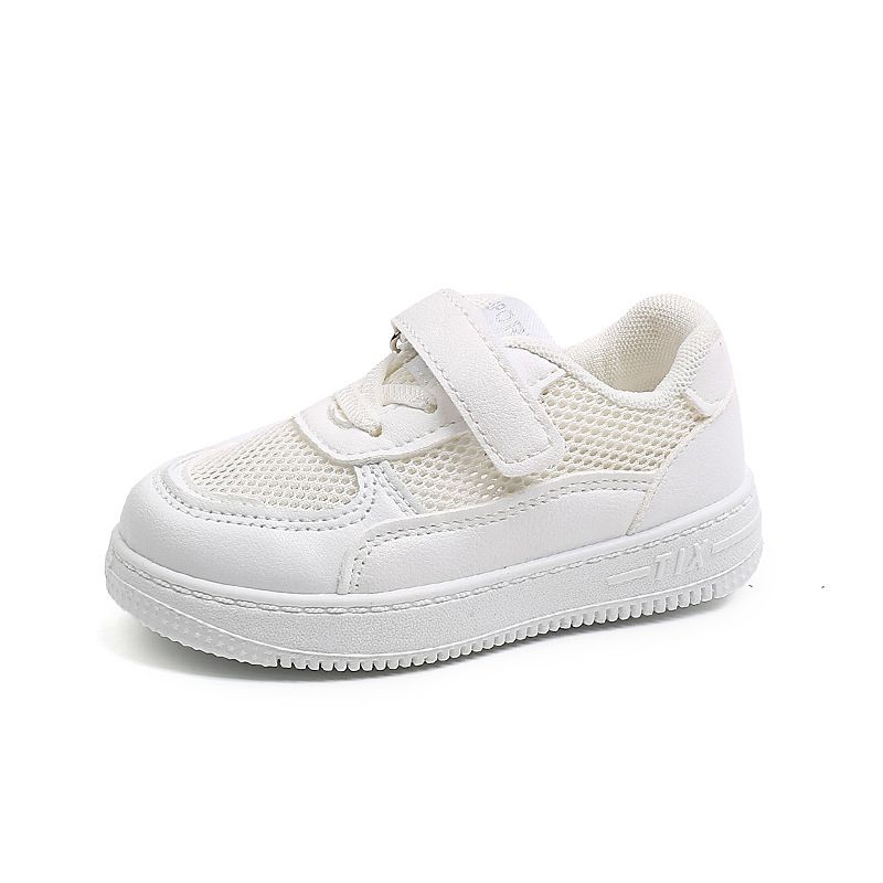 Single Net Shoes Velcro Shoes For Baby Girls Boys Preppy Soft Soled Sneakers_vogvips.com