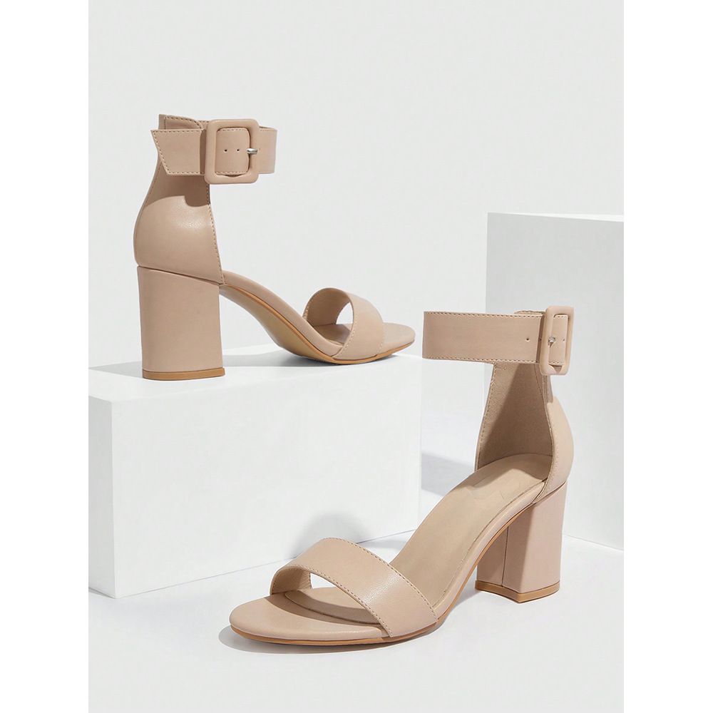 Large Size Line With Retro Open Toe Sandals Women Feel Single Shoes New Chunky Heels_vogvips.com