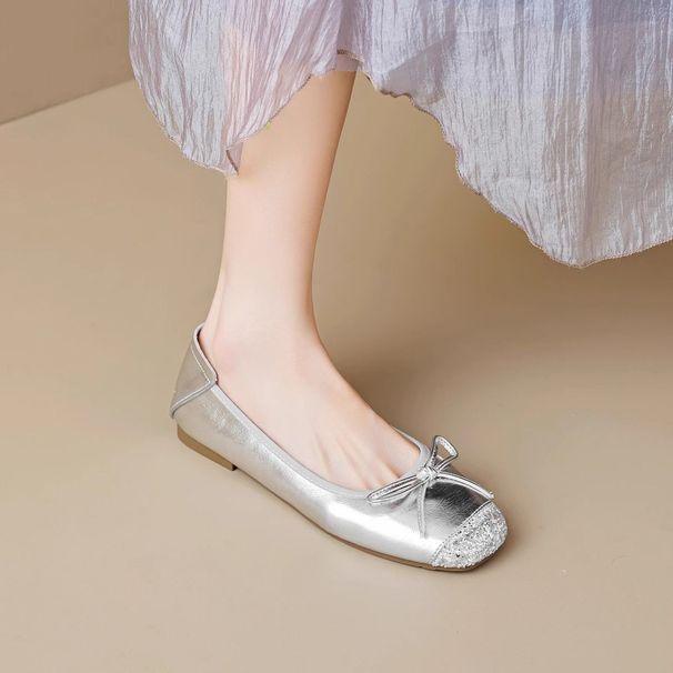 In Stock: 2026 French-style Flat-soled Chine-style Summer Ballet New Model Shallow Bow Soft-soled Women's Egg Roll_vogvips.com