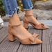 In-stock Pointed-toe High-heeled 2026 Spring/autumn New Style Bowknot Chunky Heel Strap Single Shoes For Formal Wear,_vogvips.com