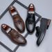 Business Leather For Men With Lazy Feet, Tassel Height Increasing Casual Men's Shoes, One Foot Stepping Le Fu Shoes_vogvips.com