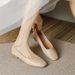 Flat Square Toe 2024 New Shallow Mouth French Evening Style Soft Sole Genuine Leather Large Size Women's Shoes 41 To 43_vogvips.com