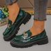 Cross-border Plus-size British-style Women's Leather Shoes, 2025 Autumn New Japanese JK Thick-soled Slip-on French_vogvips.com