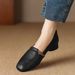 2025 New Autumn Vintage Genuine Chunky Shallow Mouth Women's Soft Sole Square Toe High Heel Premium Small Leather Shoes_vogvips.com