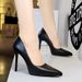 Thin Heel Super High Heel Waterproof Table Shallow Mouth Pointed Head Nightclub High Heels Single Shoes_vogvips.com