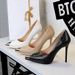 Women's Shoes Waterproof Table Iron Head Pointed Head Shallow Mouth High Heels Thin Heel Super High Heel Single Shoes Women_vogvips.com