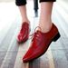 Spring Summer Autumn New Brogue Burnt Flower Hollow Square Heel Single Women's Pointed Toe Patent Ladies' Small Leather_vogvips.com
