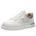 Men's Casual Breathable White Sneakers Lightweight Thick Sole Fashion Sports Shoes Board Shoes For Spring Non-slip Comfortable_vogvips.com