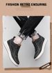 Shoes Men's Tide Invisible Inner Height Increase Men's Shoes Round Head Shallow Mouth Men's Casual Shoes High Top Black Board Shoes_vogvips.com