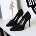 8366-8 French Elegant Suede Bow High Heels Stiletto Waterproof Platform Fashion Women's Slimming Single Shoes_vogvips.com
