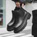 Thick-soled Heightening Retro Martin Boots Blue Casual Boots_vogvips.com