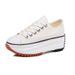New Classic Women Shoes Thick Bottom,Height Increase,Anti Slip,Thin Breathable Casual Canvas Shoes Spring Autumn Shoes White Sneakers_vogvips.com
