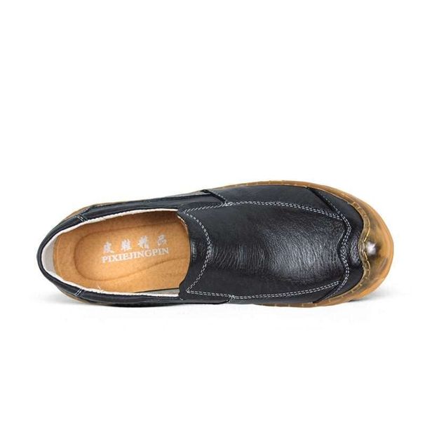 Large Size Autumn Winter Business Casual Leather Cowhide Sole Men's Driving Shoes_vogvips.com