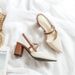 Foreign Trade Closed-Toe Sandals For Women, Summer New Style, Pointed Toe, Internet Celebrity High Backless Chunky_vogvips.com